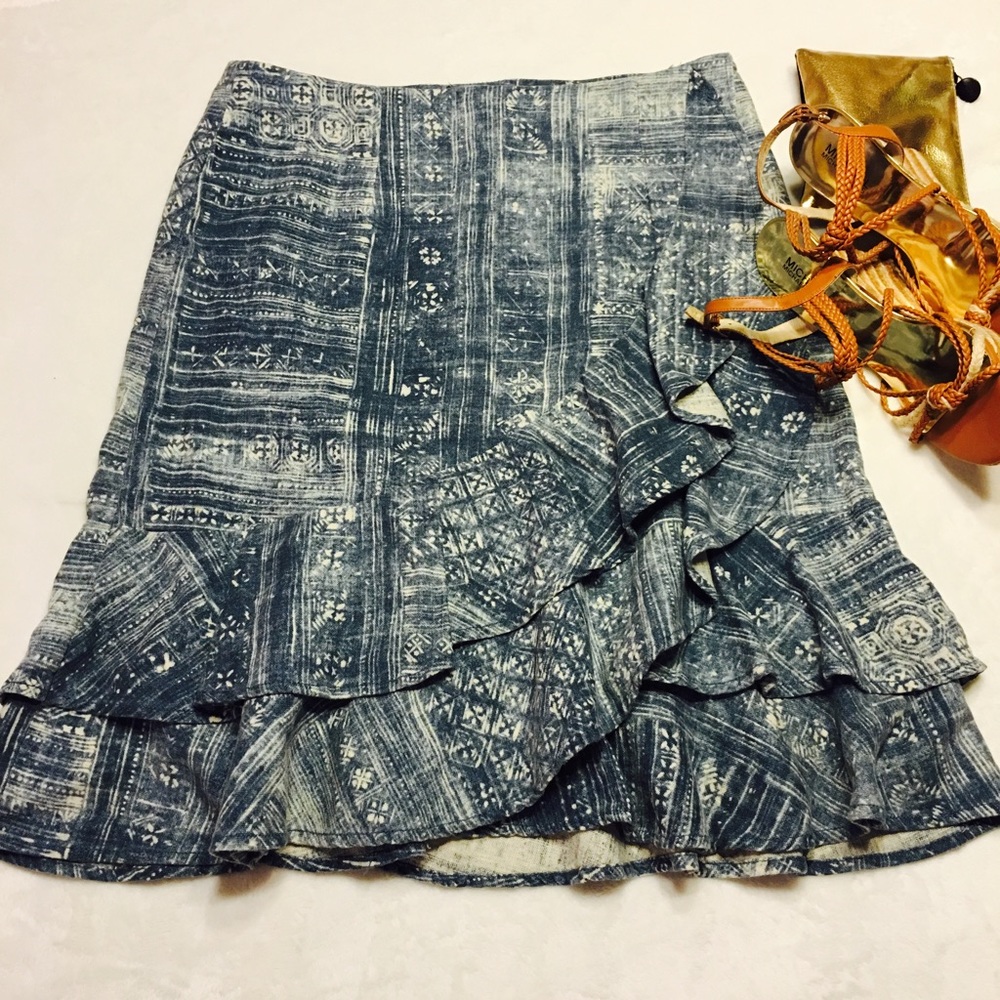 Ralph Lauren Denim Look Ruffle Skirt